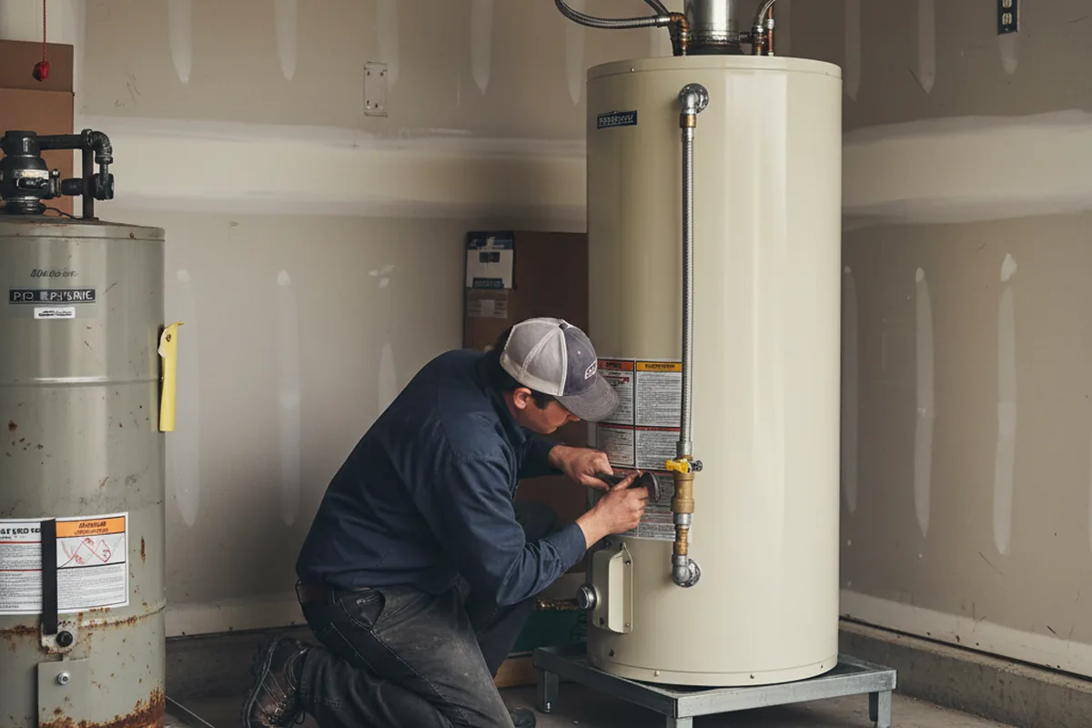 Water heater and shutoff valve replacement in Stephens City